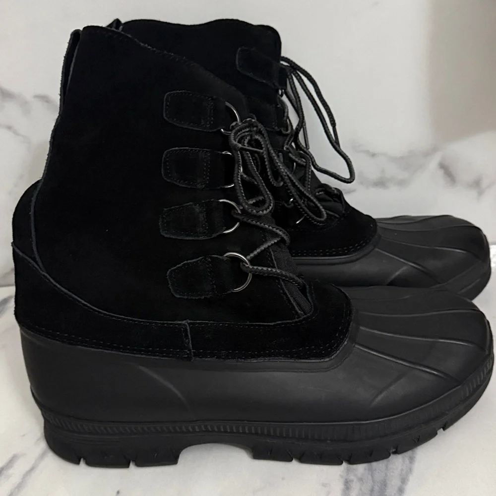 Men's Lands End Expedition Suede Winter Snow Rain Boots, Size 11